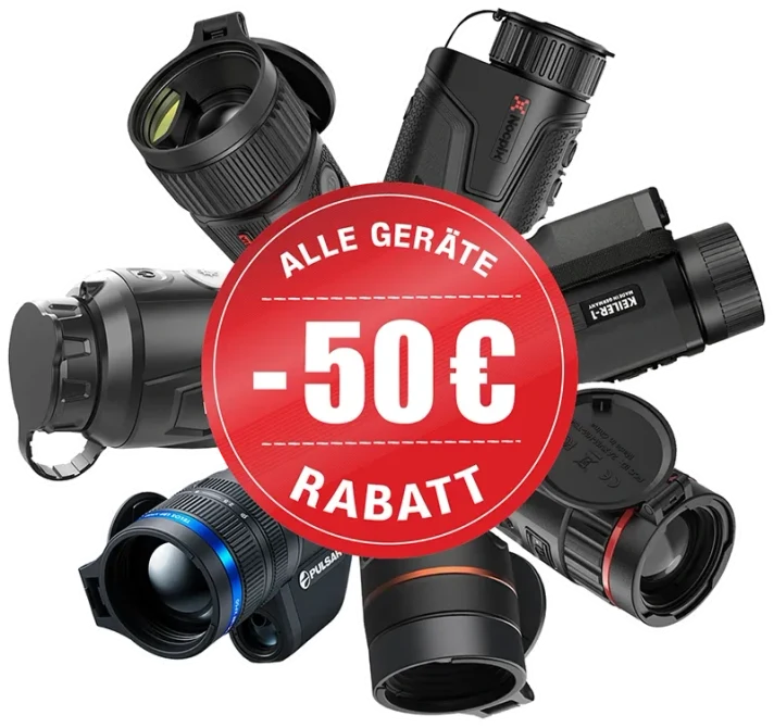 Aktion: 50 EUR Rabatt auf alle Wärmebildgeräte Aktion: 50 EUR Rabatt auf alle Wärmebildgeräte